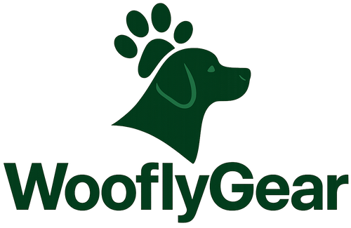 Create a unique dark green color logo for WooflyGear